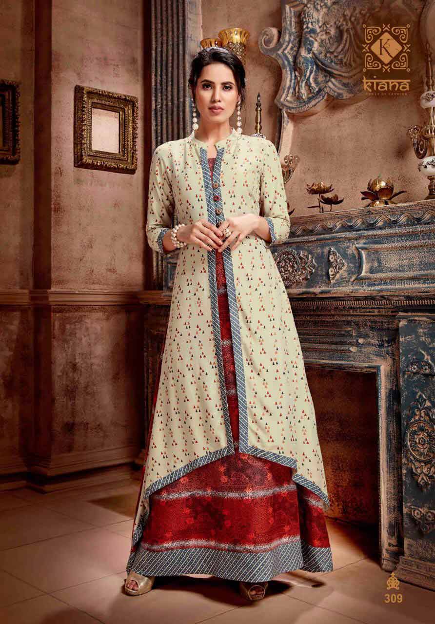 Vintage Vol-3 Kiana Fashion Launch Rayon Long Kurti Vintage Vol-3 Kiana Fashion Launch Rayon Long Kurti